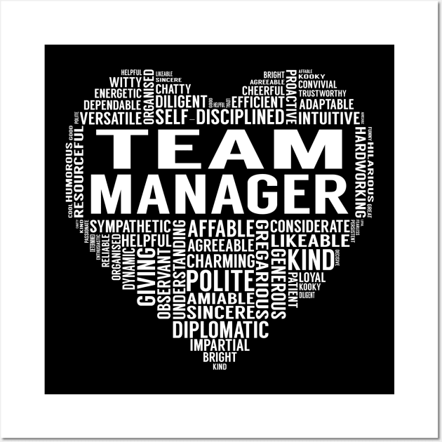 Team Manager Heart Wall Art by LotusTee